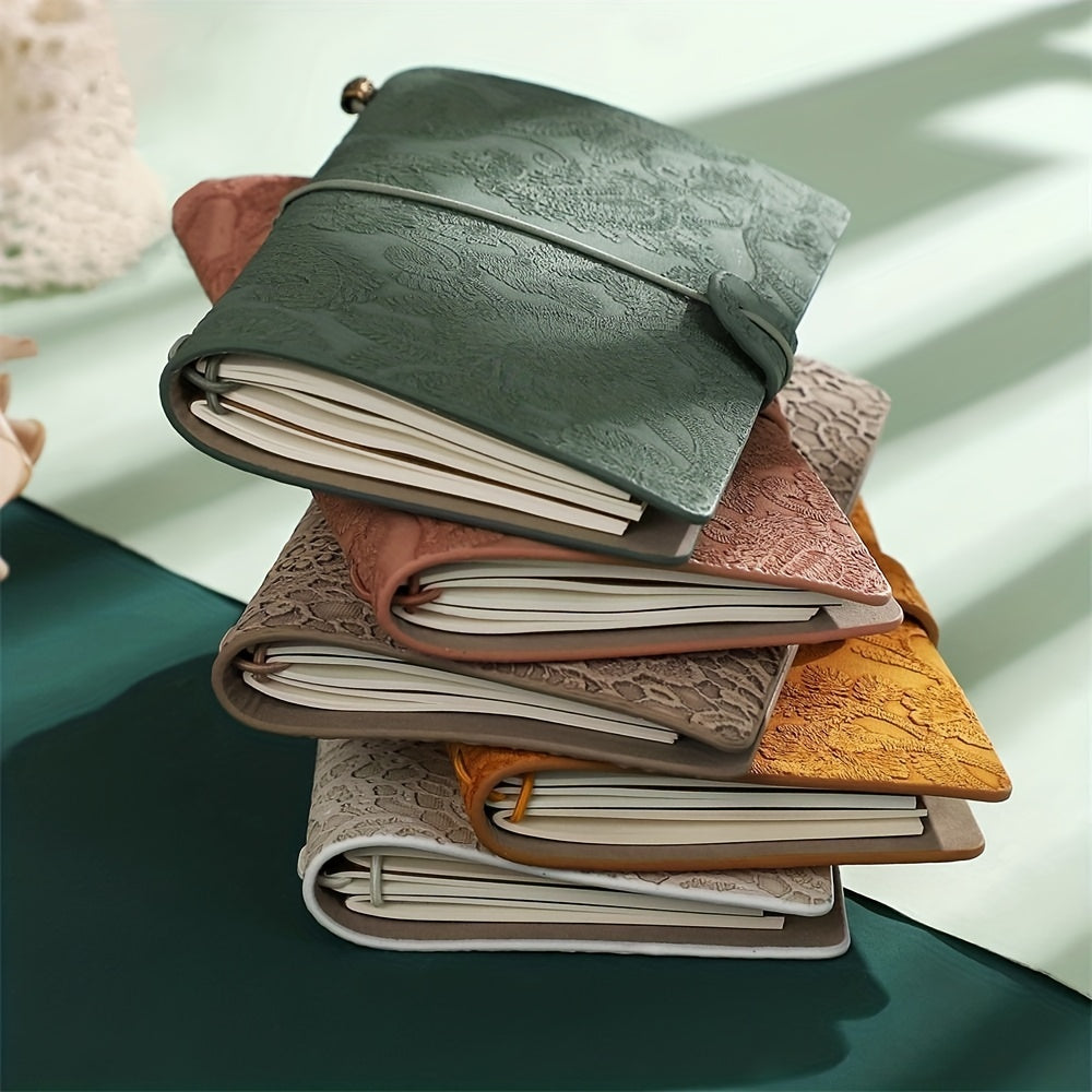 Vintage Lace Notebooks Retro Morandi Notepads for Travel Writing & Sketching