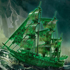 Fluor. Green Flying Dutchman 3D Puzzle - Ship Home Decor