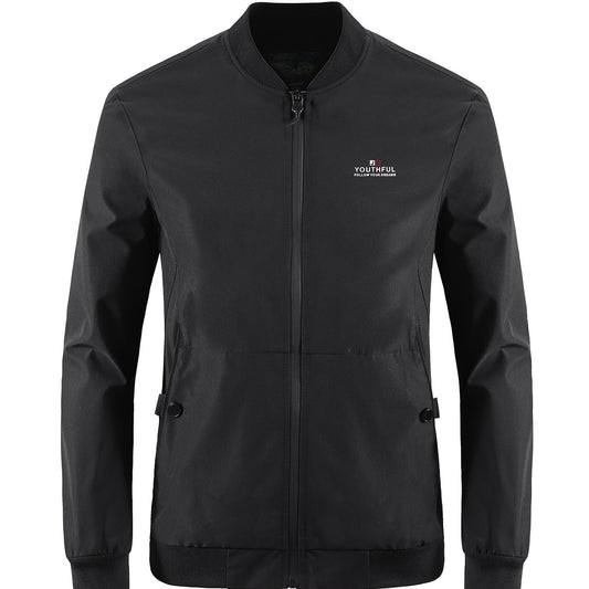 Men's Zip Up Windbreaker Jacket for Spring