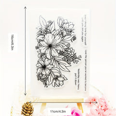 Flower Seal Stamp DIY Silicone Transparent Stamp Birthday Gift