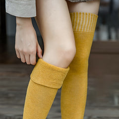 Solid Thigh High Socks Over The Knee Stockings Women's Hosiery