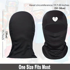 Heart Broken Print Balaclava Outdoor Sports Mask