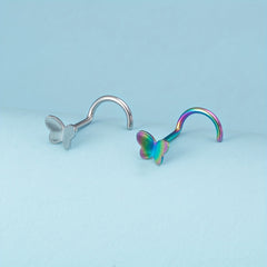 Mini Butterfly Nose Rings Stud Earrings Piercing Nariz Bone Studs