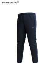 2pcs Men's Sports Suit with Zip Up Jacket and Stretch Pants