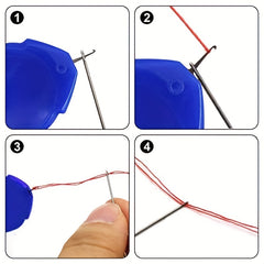 5pcs Needle Threader Tool with Clear Case for Hand Sewing, Machine Embroidery