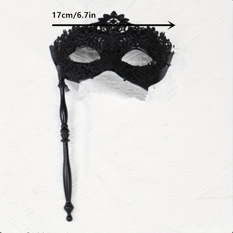 Lace Handheld Stick Mask for Halloween Masquerade Prom Party