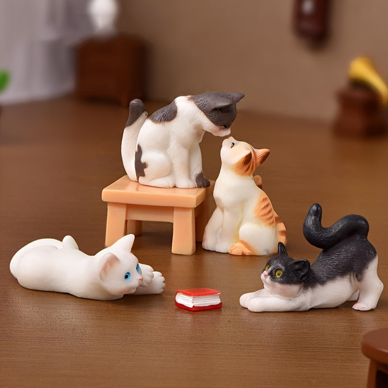 Cartoon Cat Micro Landscape Doll House Display