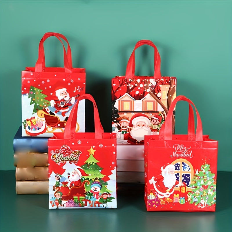 Christmas Pattern Storage Handbag Lightweight Non woven Bag