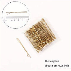 100pcs Metal Bobby Pin Solid Side Clip Hair Accessories