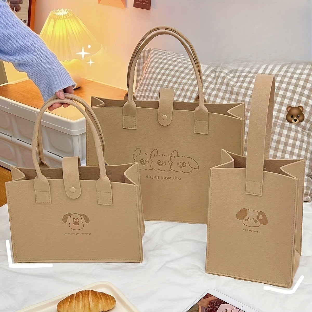 Portable Small Dog Handbag for PC with Large Capacity