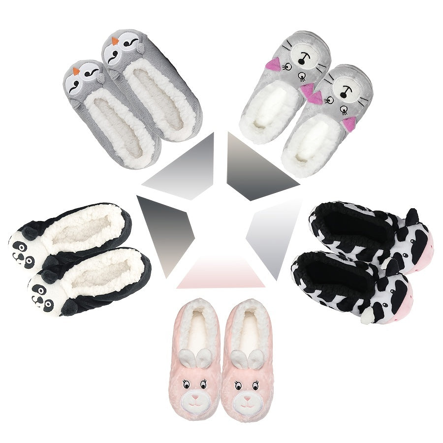 Cartoon Animal Plush Socks for Women