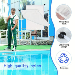 8pcs Pool Vacuum Filter Bags Fine Mesh Bags Reusable Fine Sewn Mesh Filter Bags