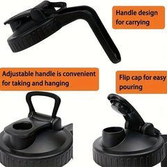 Airtight Mason Jar Lid with Handle and Pour Spout - Ideal for Lemon