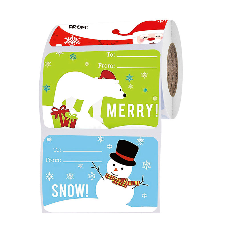 300pcs Christmas Holiday Decoration Stickers Gift Series Adhesive Label
