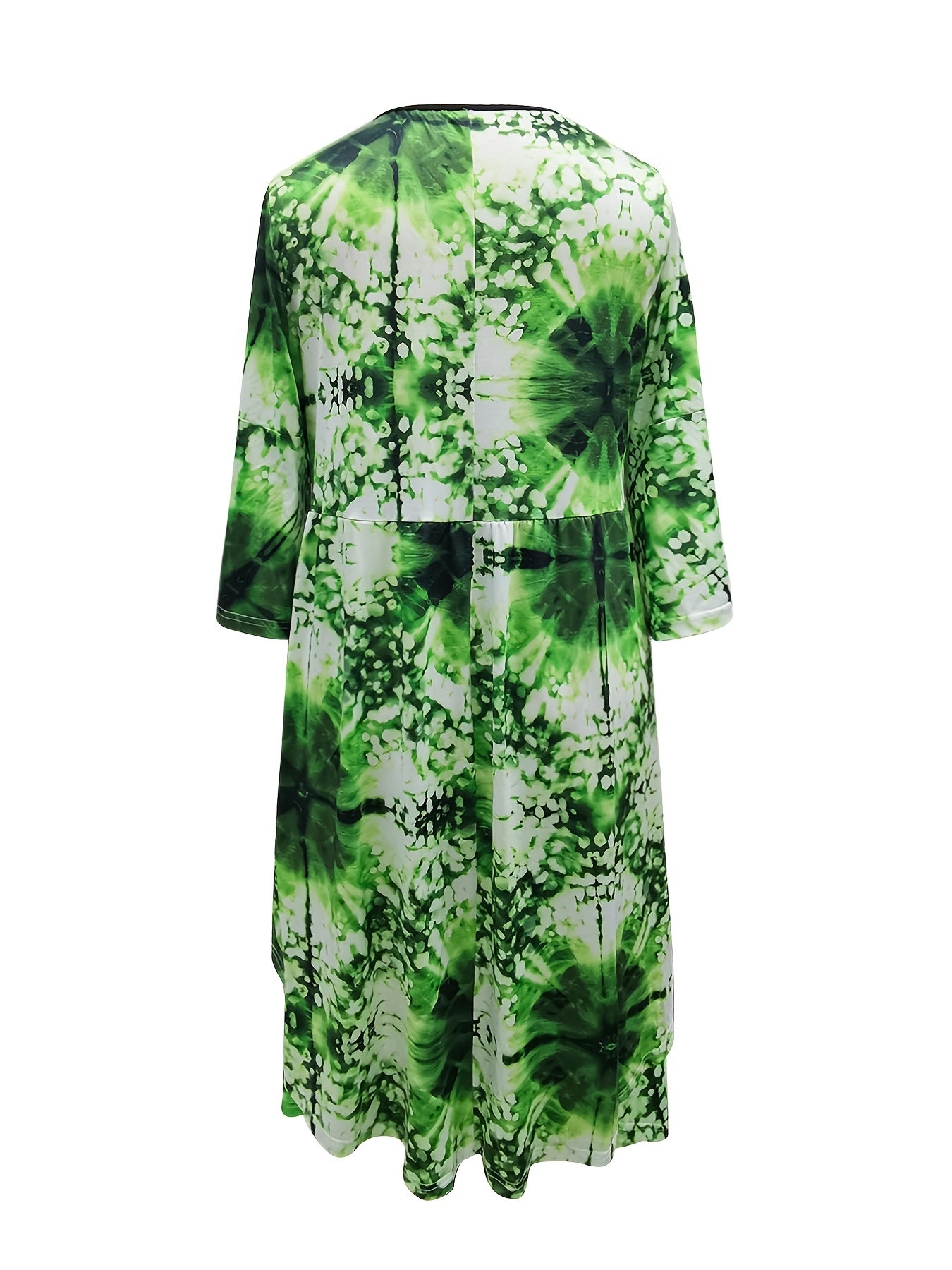  Tie Dye Round Neck Dress