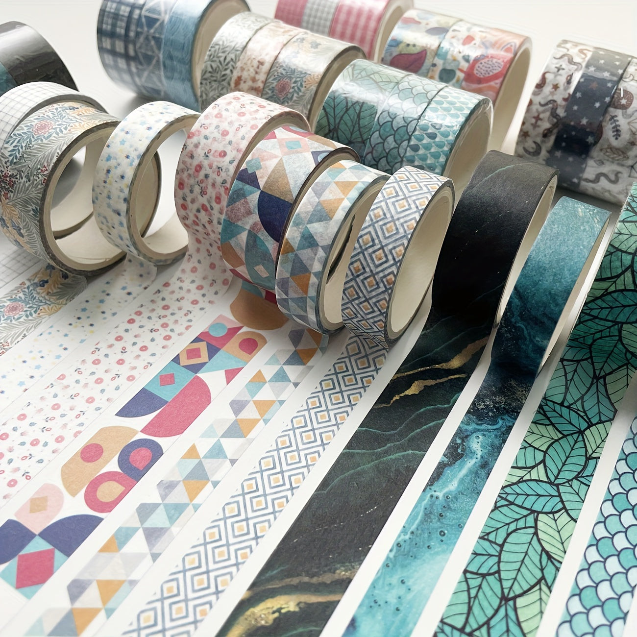 3 Rolls Basic Style Washi Tape Set - Decorative Masking Tape