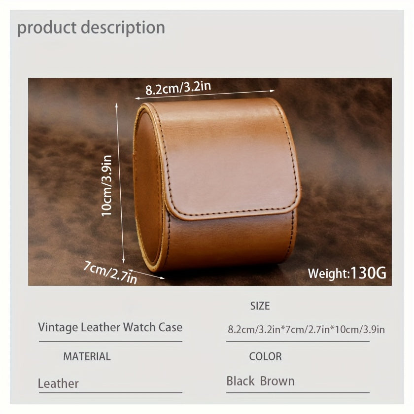 PU Leather Watch Storage Box Dustproof Mechanical Watch Box Portable Display Box