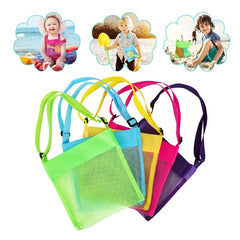 Colorful Mesh Beach Bag Seashell Toys Storage Organizer
