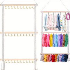 Headband Holder Storage Rack Girls Hair Accessories Organizer Wall Hanging Decor