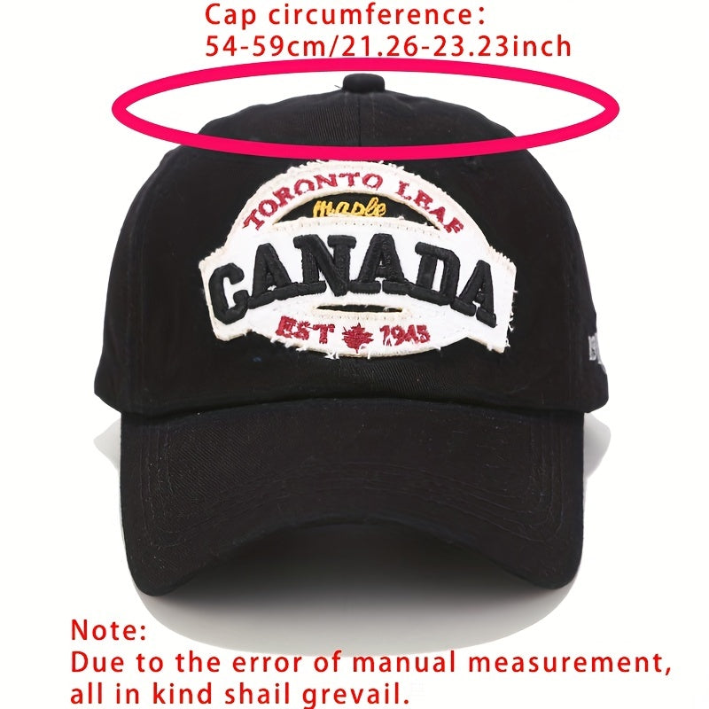 Canada Maple Leaf Baseball Cap Embroidery Patch Solid Sun Hat Unisex Dad Hats