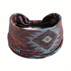 Boho Vintage Headband Hair Band Wide Knotted Bandana