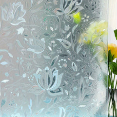 Anti Peep Tulip Glass Window Film Transparent UV Protective Stickers