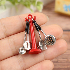 Dollhouse Kitchen Utensil Hanging Set
