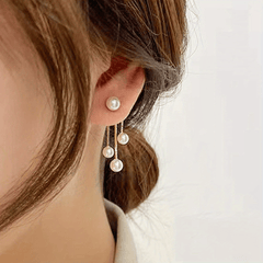 Sexy Style Faux Pearl Decor Stud Earrings Alloy Jewelry
