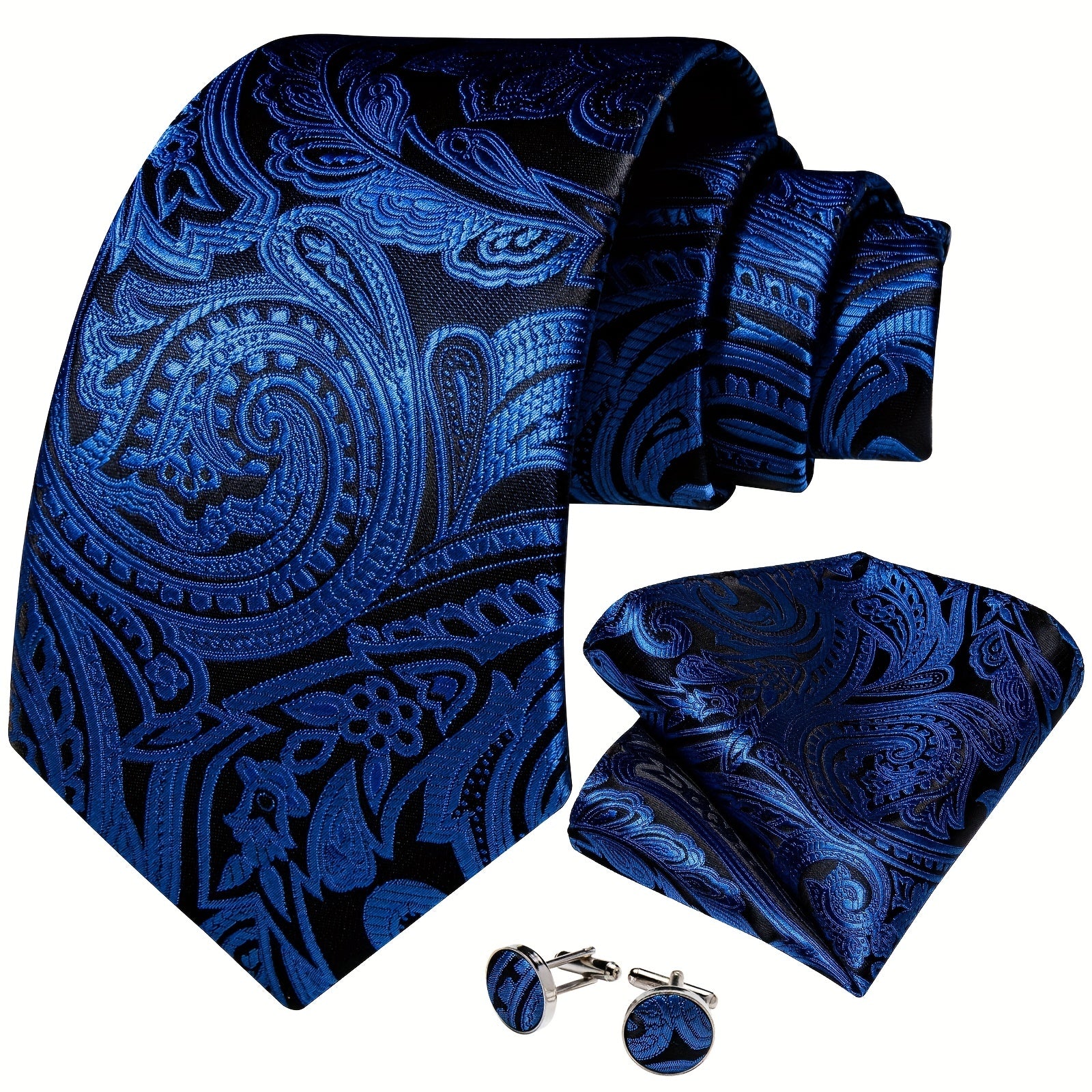 Silk Tie Paisley Jacquard Woven Set