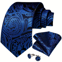 Silk Tie Paisley Jacquard Woven Set