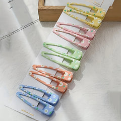 10pcs Floral Hair Clips for Girls No Slip Snap Clips Girls Hair Accessories