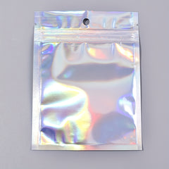 50pcs Transparent Laser Colorful Storage Bag for Small Objects