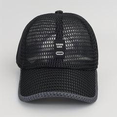 Mesh Hollow Out Baseball Cap Unisex Thin Breathable Quick Drying Sports Sun Hat