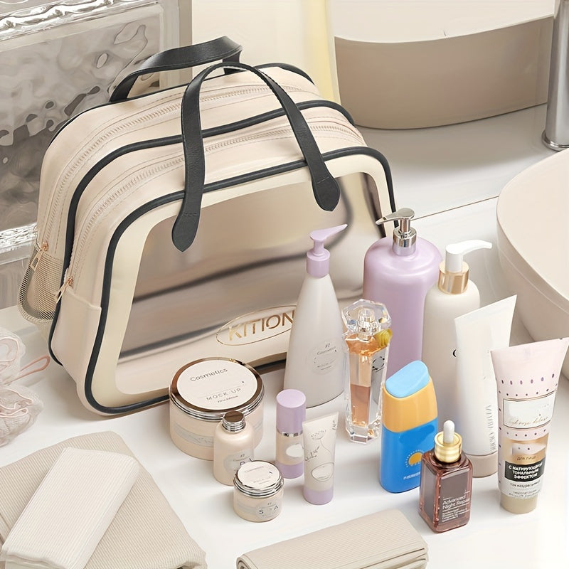 Clear Waterproof Makeup Bag Large Capacity Storage Pouch & Travel Accessories