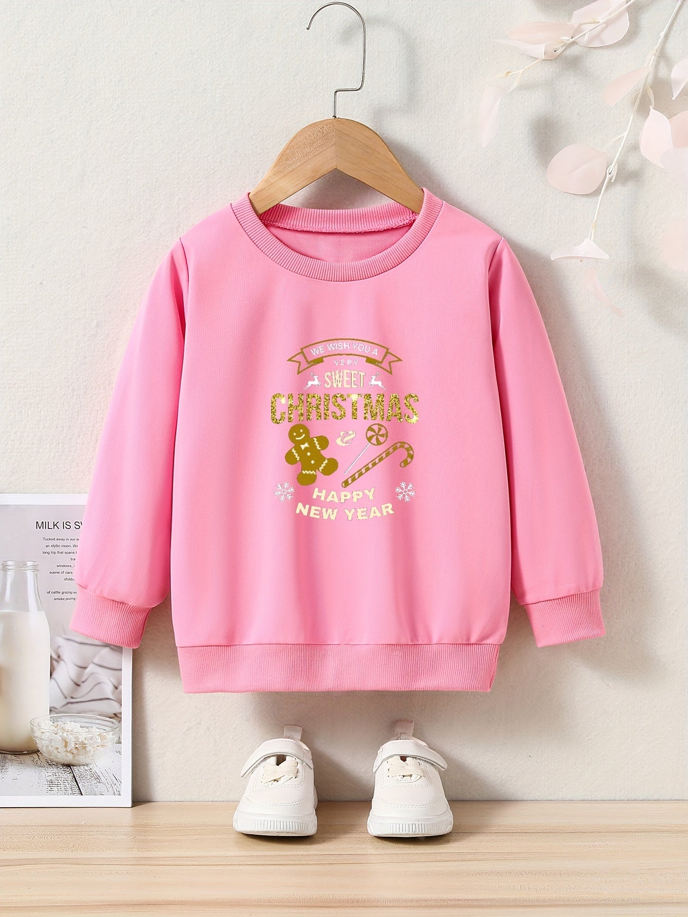 OERYUI Toddler Kids Christmas Cartoon & Letter Print Sweatshirt