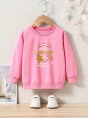 OERYUI Toddler Kids Christmas Cartoon & Letter Print Sweatshirt