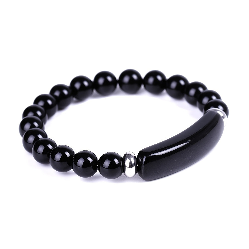 Healing Tiger Stone Rough Bracelet Chakra Crystal Heart Charm Jewelry