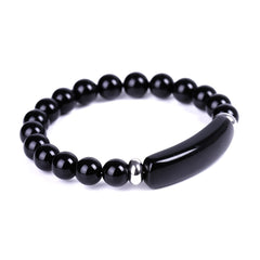 Healing Tiger Stone Rough Bracelet Chakra Crystal Heart Charm Jewelry