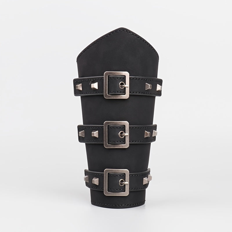 Leather Armguard Medieval Buckle Arm Protector Cosplay Props