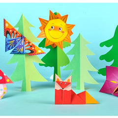 108 Sheets Origami Puzzle Game DIY Paper Crafts Set