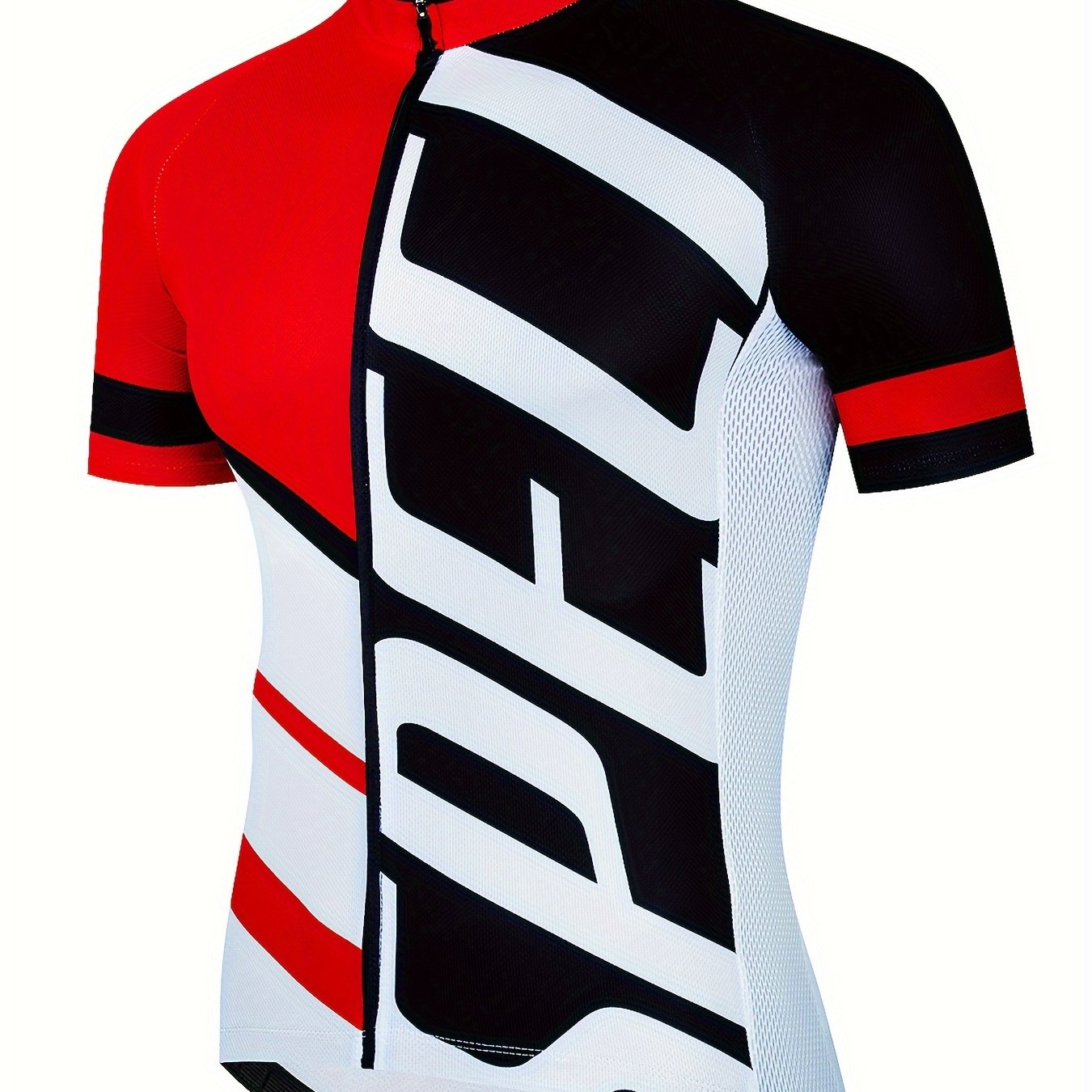 Men's Zip Up Cycling Jersey Quick Dry Breathable Shirt