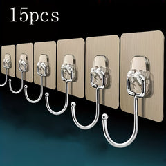 Large Adhesive Wall Hooks for Bathroom Kitchen Room - 40pcs
