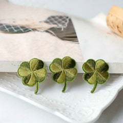 10pcs Clover Patches Iron On Heat Patches For Jackets Sew On Patches