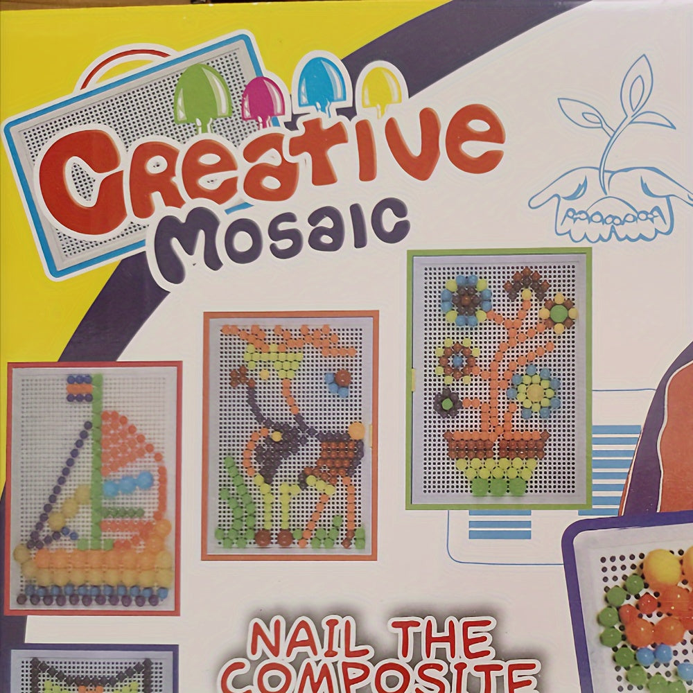 296 Pcs Mosaic Puzzle Building Bricks for Kids - Educational Jigsaw