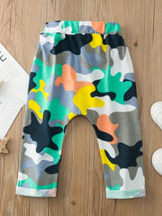 Baby Boys Camo Drawstring Casual Pants