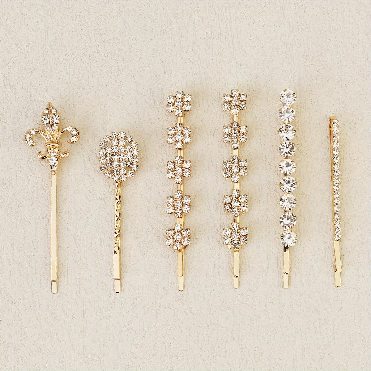 Rhinestone Bobby Pin Side Clip Bangs Clip Head Jewelry Set