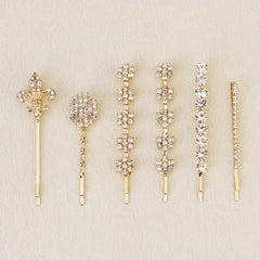 Rhinestone Bobby Pin Side Clip Bangs Clip Head Jewelry Set