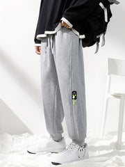 Solid Men's Sweatpants with Pockets Drawstring Active Pants