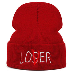 1pc LOSER Pattern Men's Knitted Cap Winter Warm Cap