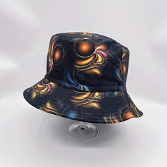 Geometric Tie Dye Print Bucket Hat Reversible Basin Hat